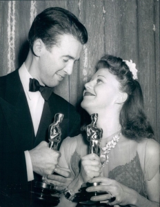 Best Actor 1940 James Stewart for The Philadelphia Story and Best Actress Ginger Rogers 1940 for Kitty Foyle
